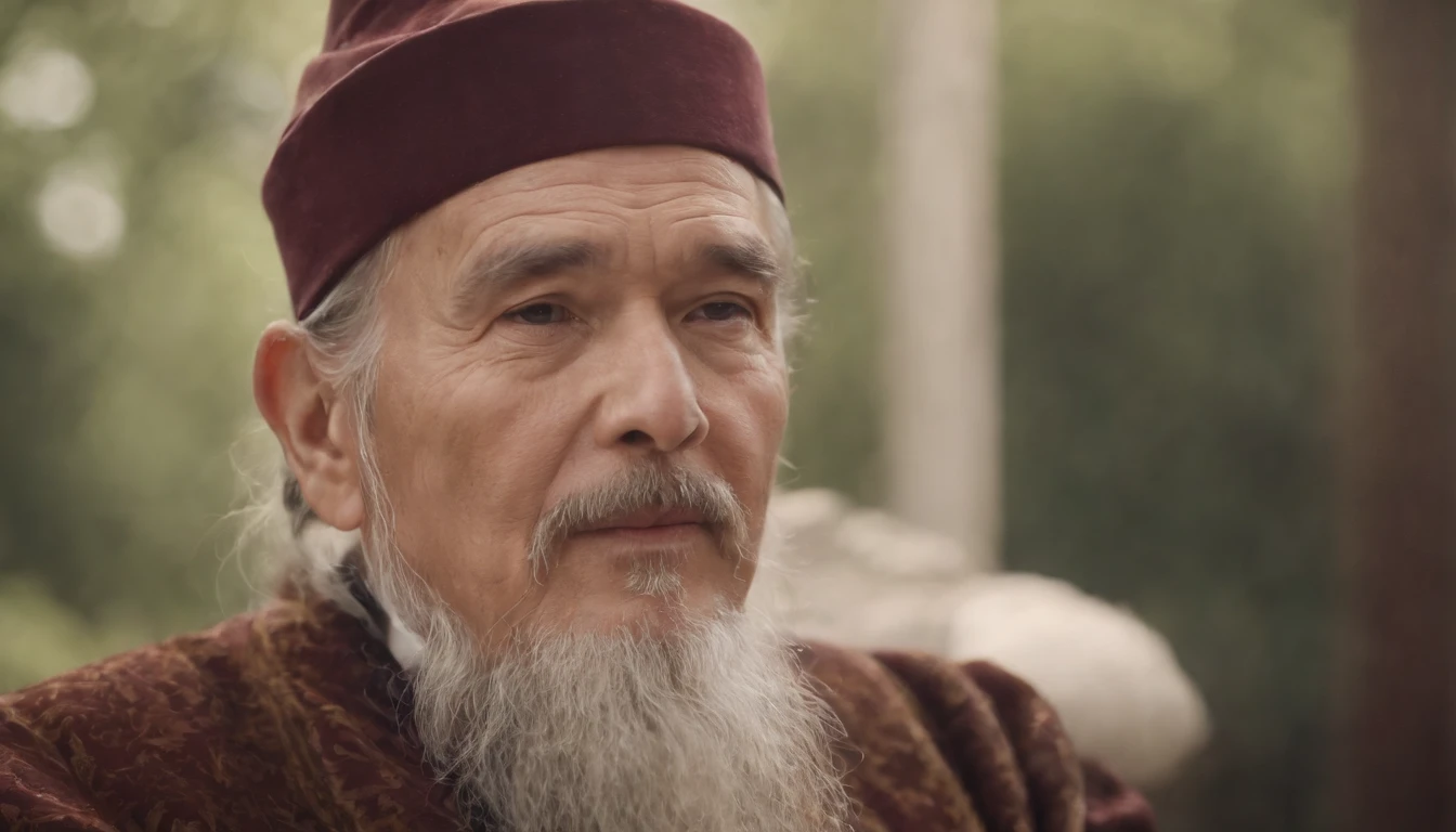 Old gentleman with a goatee, 8K分辨率,Wallpaper masterpiece,Best quality,digitial painting,Highly meticulous,Ultra high quality
