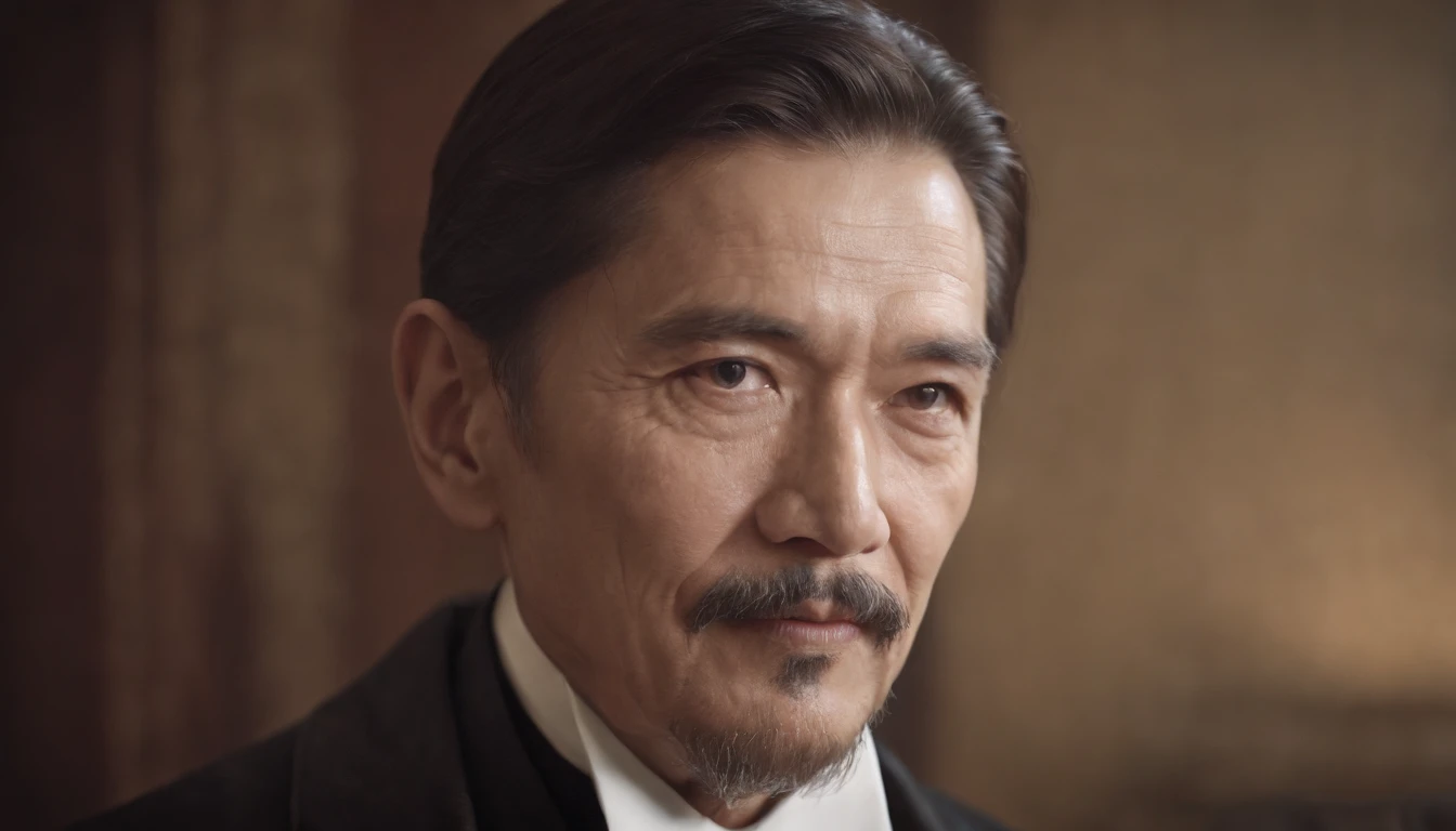 Old gentleman with a goatee, 8K分辨率,Wallpaper masterpiece，Best quality，digitial painting，Highly meticulous，Ultra high quality
