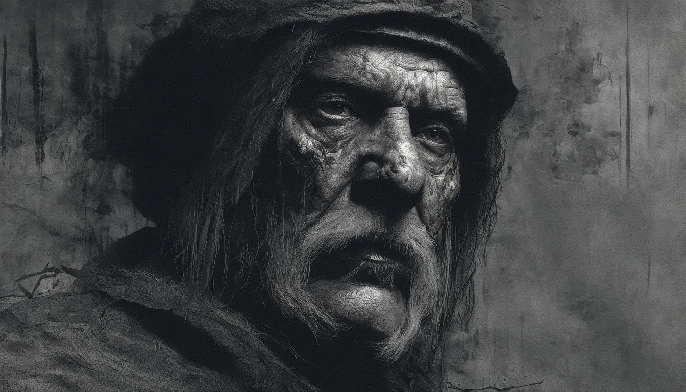 Old gentleman with a goatee, 8K分辨率,Wallpaper masterpiece,Best quality,digitial painting,Highly meticulous,Ultra high quality