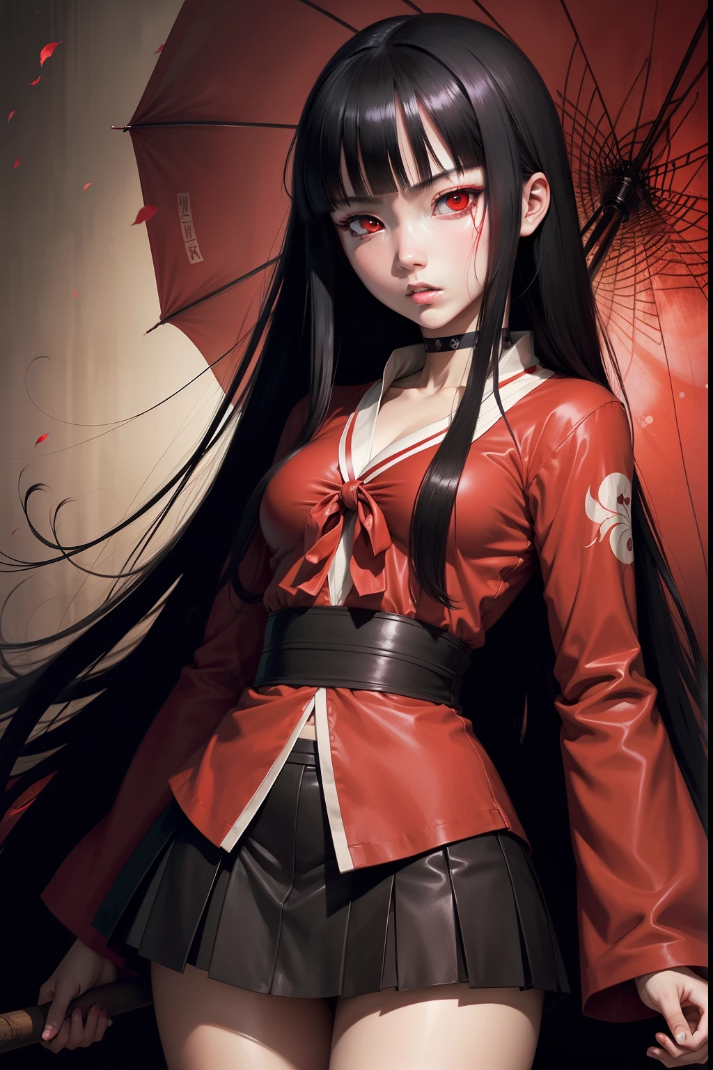 Jigoku Shoujo (masterpiece), best quality, expressive eyes, perfect face