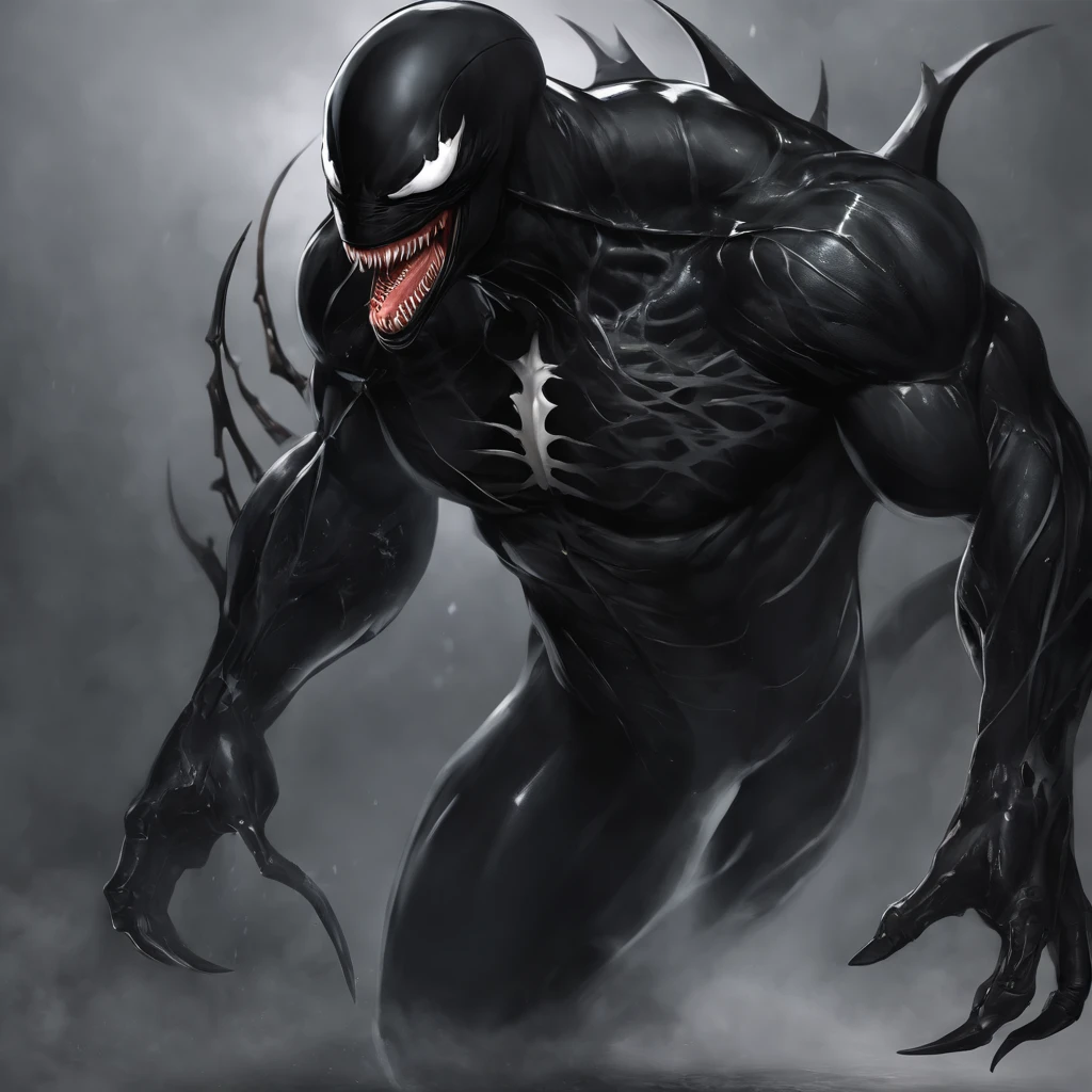 (black skin:nude,melting:1.5),symbiote latex suit,abs close up,random pose,sweat:1, best quality, (((black slime wall background,black slime webs))), muscular male, big muscles:detailed muscle, smile,, (by ross ,by null-ghost, by thebigslick, by darkgem, by honovy),cinematic light,