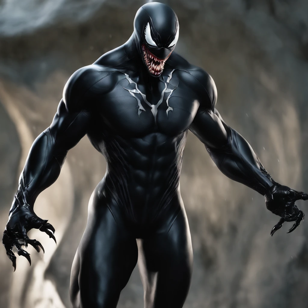 venomize,symbiote,Human perspective,Humanoid robots,Male,Black body,Dripping,Sweat,Wet,Open mouth,Blood basin mouthful,Sharp teeth,Long tongue,There is mucus on the tongue,Muscular male,large pecs,Abs are prone to negative skin,Black and blue body,Sweat,Mucus attaches to the body,Greasy and shiny body,Majestic body,Giant body,perfect bodies,Shark line diagram,Whole body diagram,Wide feet,Inverted trapezoid,Stout arms,Stout body,The body arches slightly forward,The whole body is covered with black mucus,venom symbiote,The symbiote is a part of you,The ,The erection, is everywhere