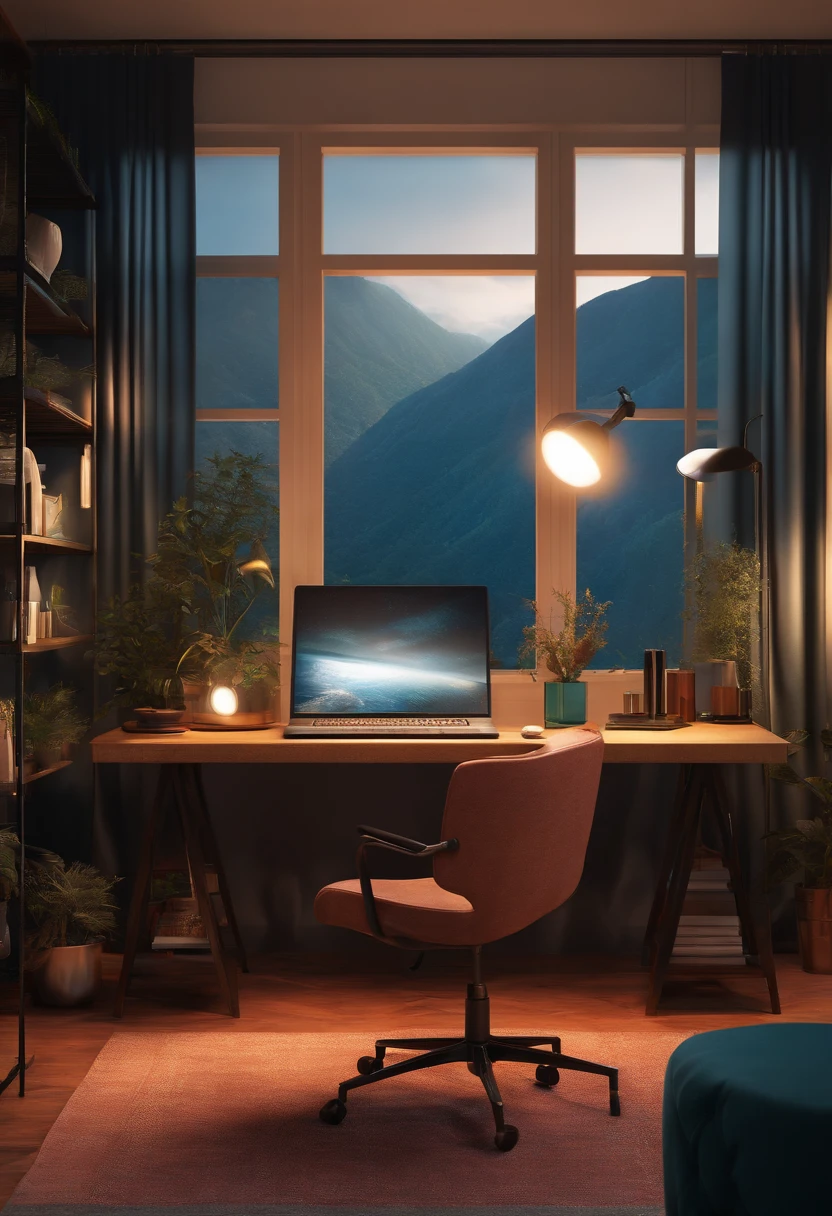 ESCRITORIO MODERNO, 8K , REALISTA