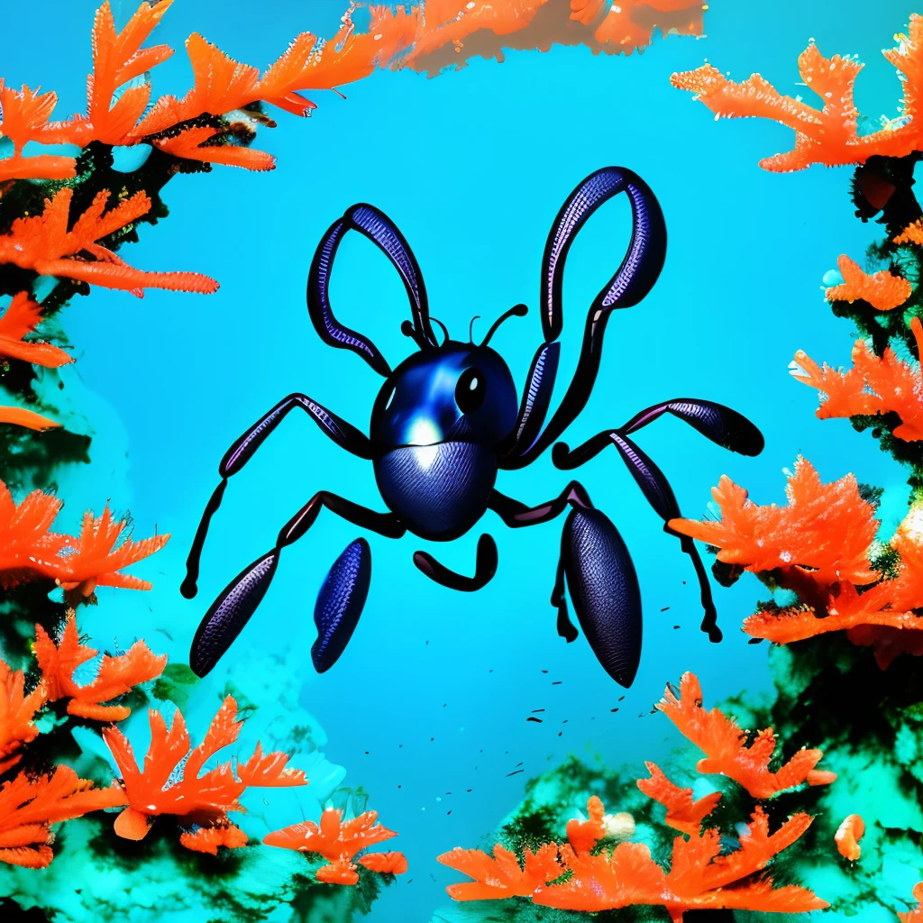 Blue warrior ant