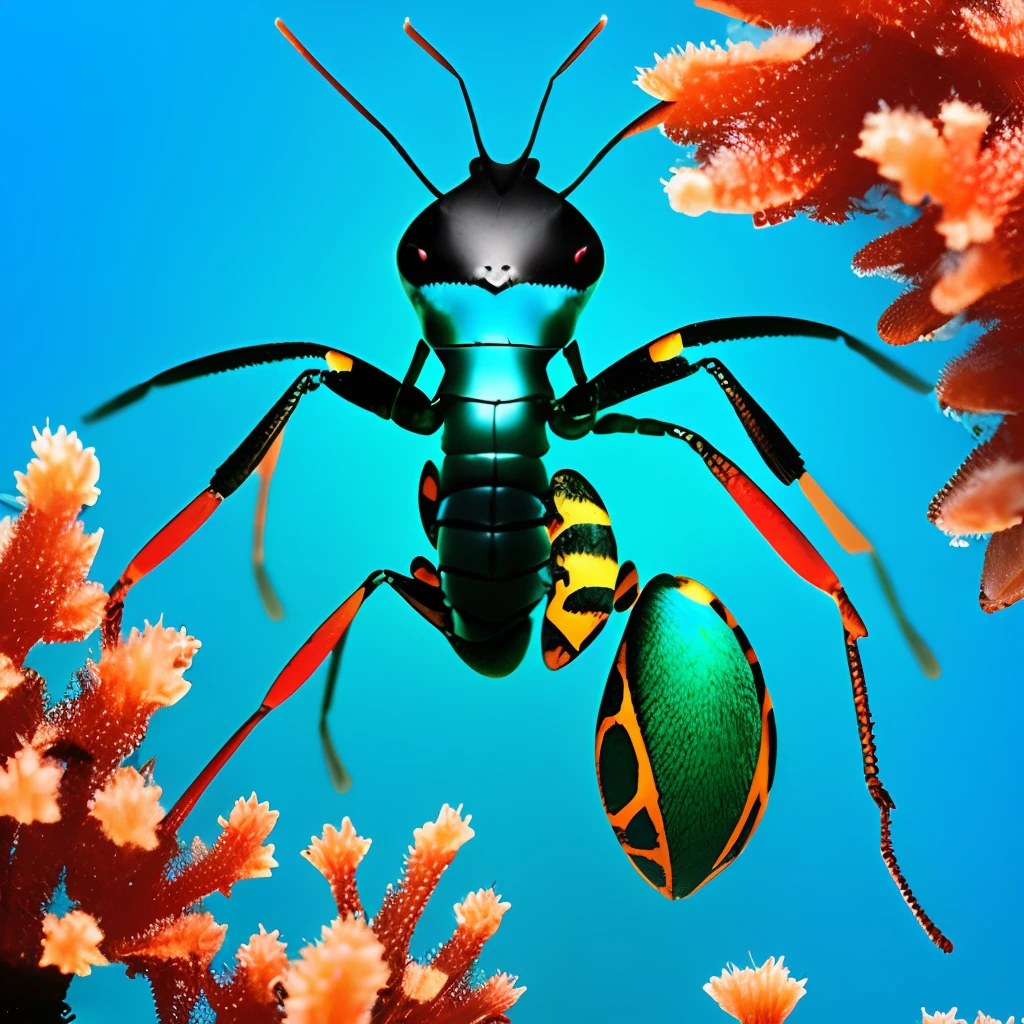 Blue warrior ant