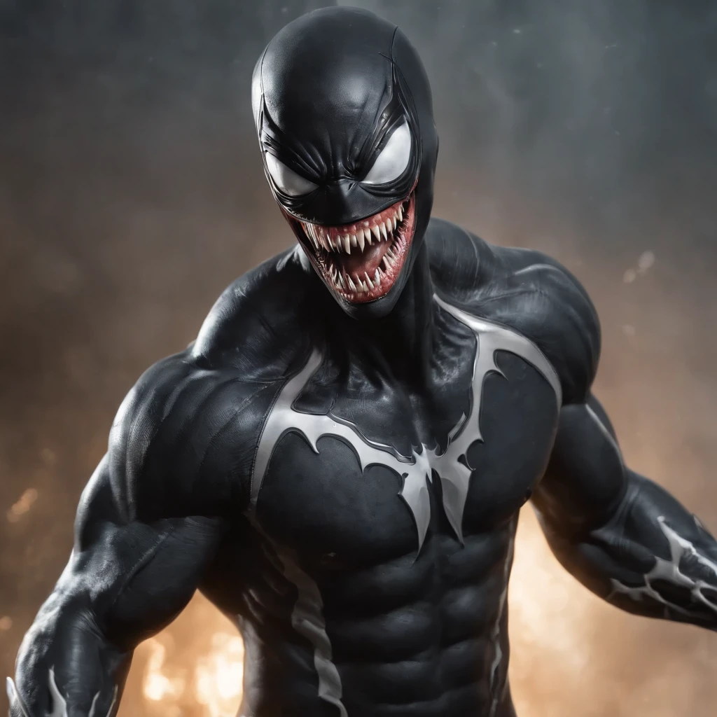 venomize,symbiote,Human perspective,Humanoid robots,Male，Black body,Dripping,Sweat,Wet,Open mouth,Blood basin mouthful，Sharp teeth,Long tongue,There is mucus on the tongue，Muscular male,large pecs，Abs are prone to negative skin,Black and blue body，Sweat，Mucus attaches to the body，Greasy and shiny body，Majestic body，Giant body，perfect bodies，Shark line diagram，Whole body diagram，Wide feet，Inverted trapezoid，Stout arms，Stout body，The body arches slightly forward，The whole body is covered with black mucus，venom symbiote，The symbiote is a part of you,The erection， Everywhere，The ，Sticky skin，Sticky skin，MuCoi，possess，The human body，Human POV