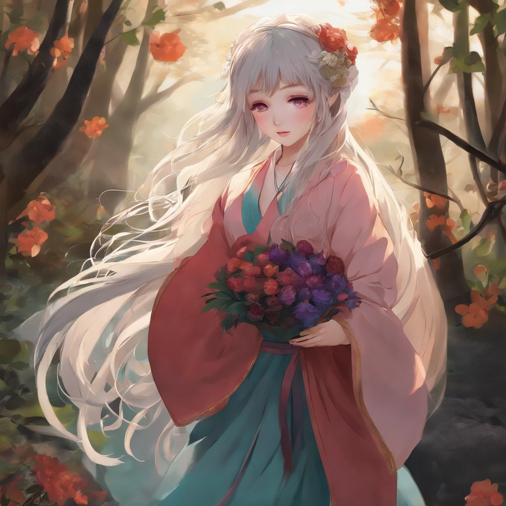 anime girl holding harnaś