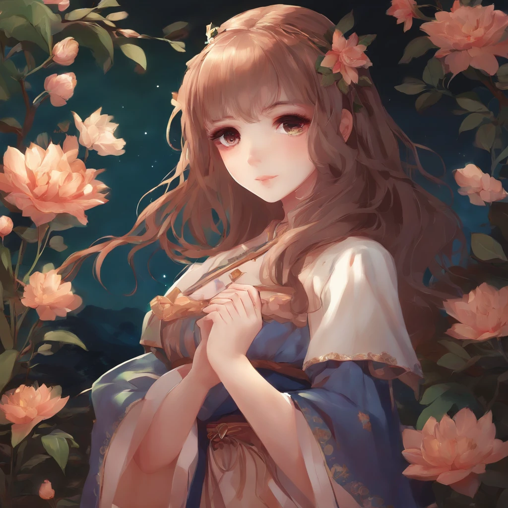 anime girl holding harnaś