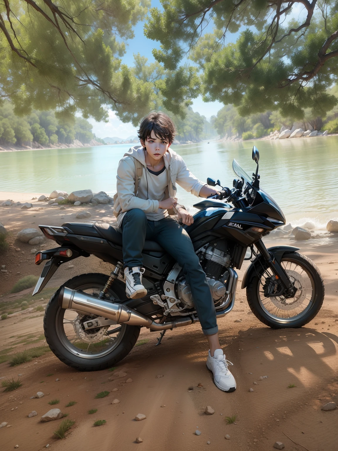 Real boy adventure full realistic face 8k ultra