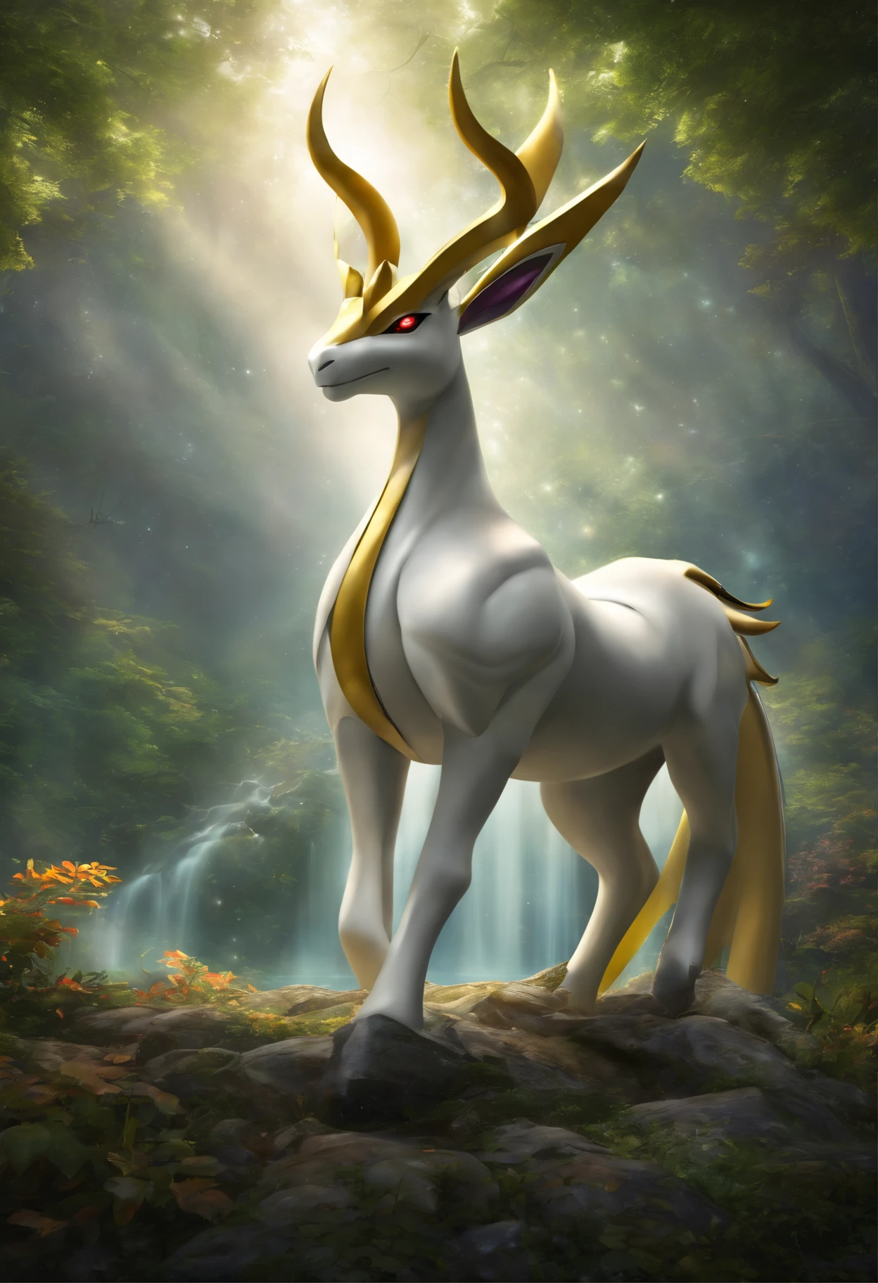 The fictional character Arceus from the Pokémon franchise