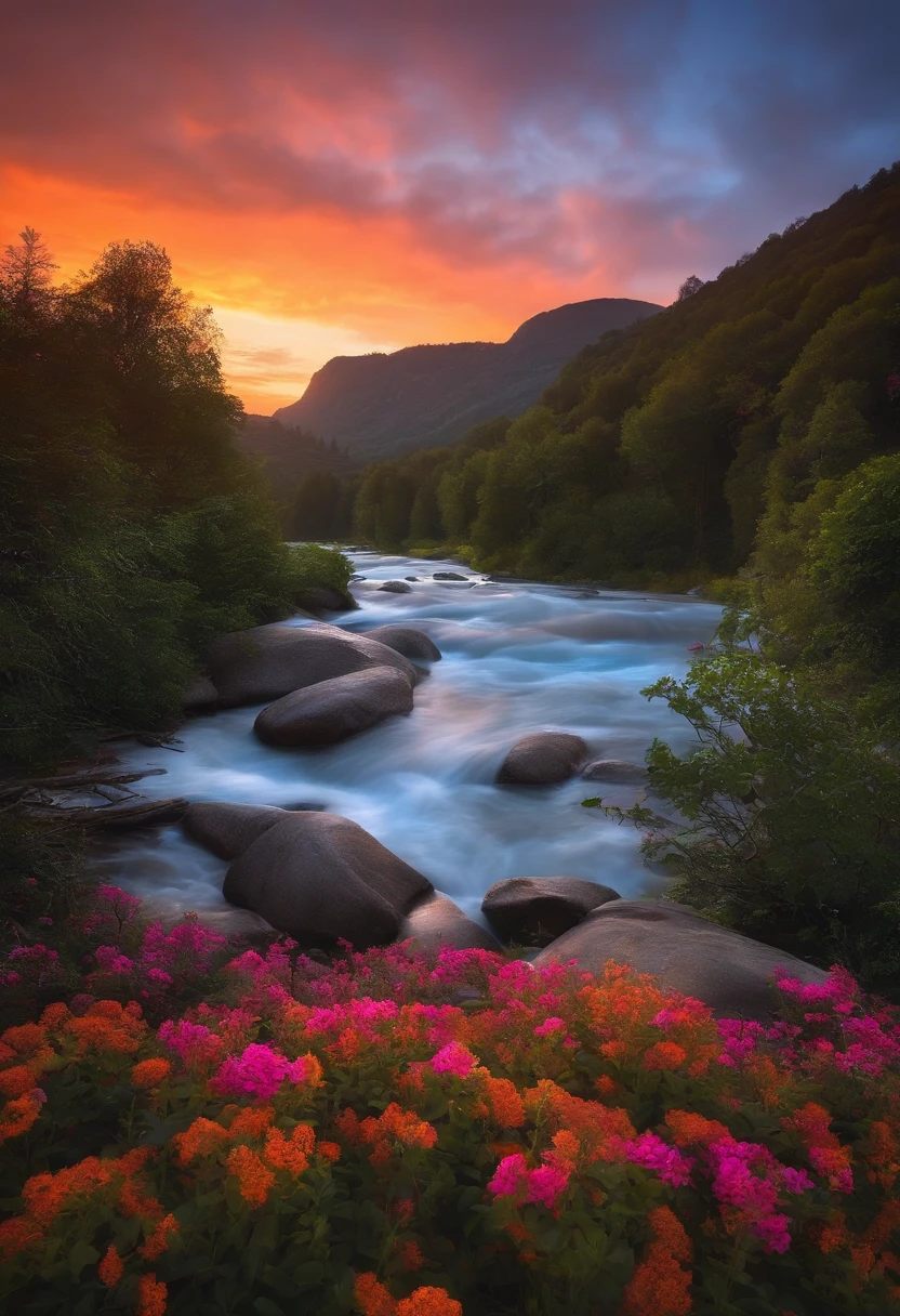 relax music , sunset