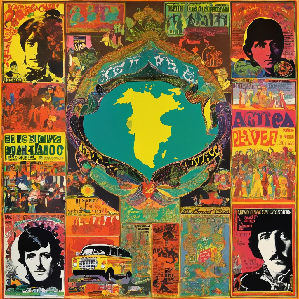 um cartaz do concerto dos Beatles nos Estados Unidos por Tom Phillips, Tumblr, Fluxus, Os Beatles, Foto de 1970 da revista Live, Cartaz do concerto, Beatle, de 1977, 1 9 7 0 s cartaz, agosto de 1968, Campos de morango para sempre, Cartaz de 1970, Cartaz de 1976