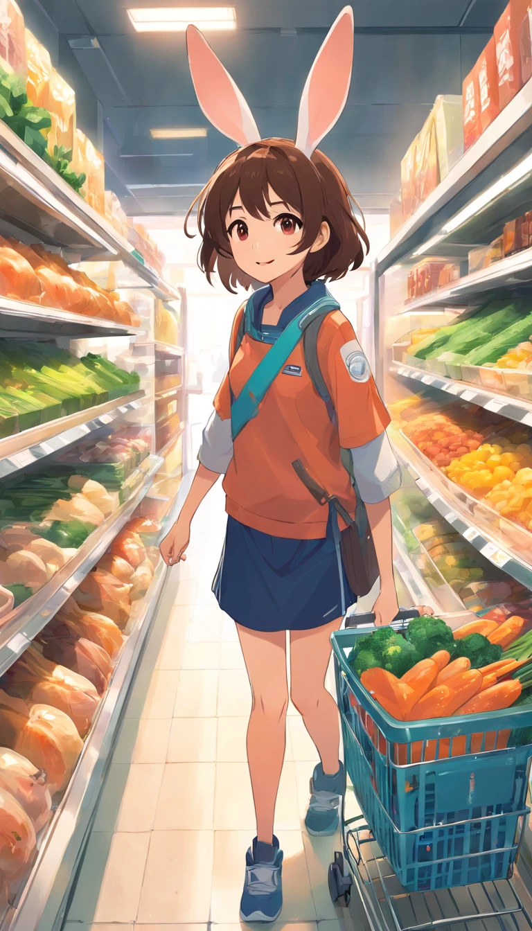 Space rabbits with their lively and cute image,Cook rice in the kitchen、Supermarket shopping and gym workouts,Brings laughter and inspiration to humanity。