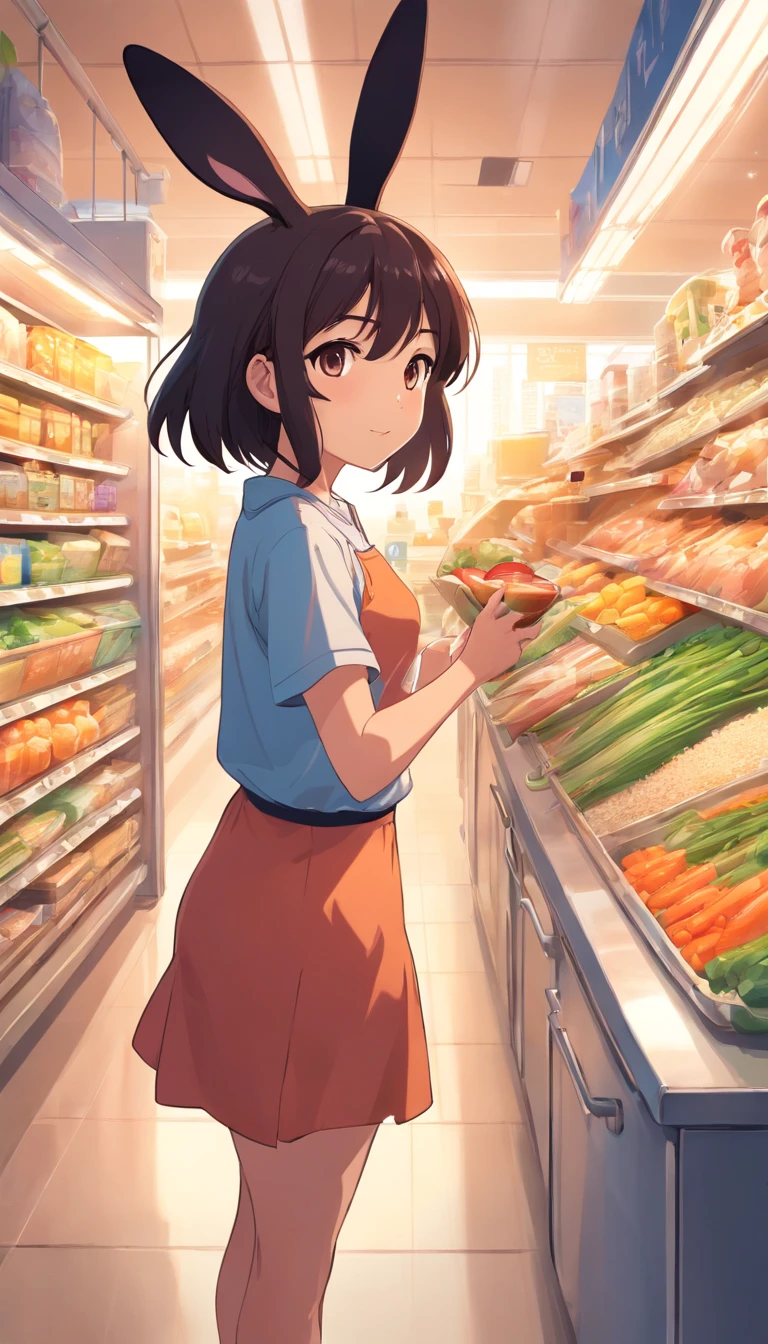Space rabbits with their lively and cute image，Cook rice in the kitchen、Supermarket shopping and gym workouts，Brings laughter and inspiration to humanity。