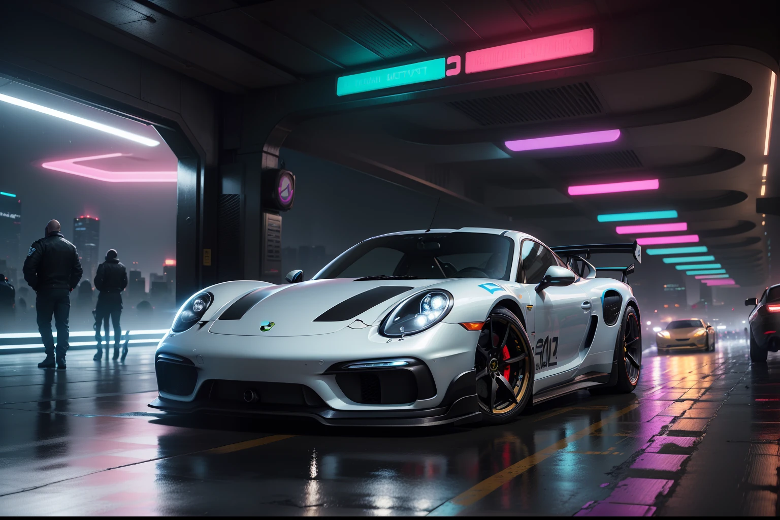 "C:\Users\Jomar Machado\OneDriveDesktop\IMAGENS PARA AI\AI PAIRAR PORSCHE\HOVER PORSCHE CINZA ESCURO, Realistic, disco Rigido, cyberpunk in cybercity at night, 8k