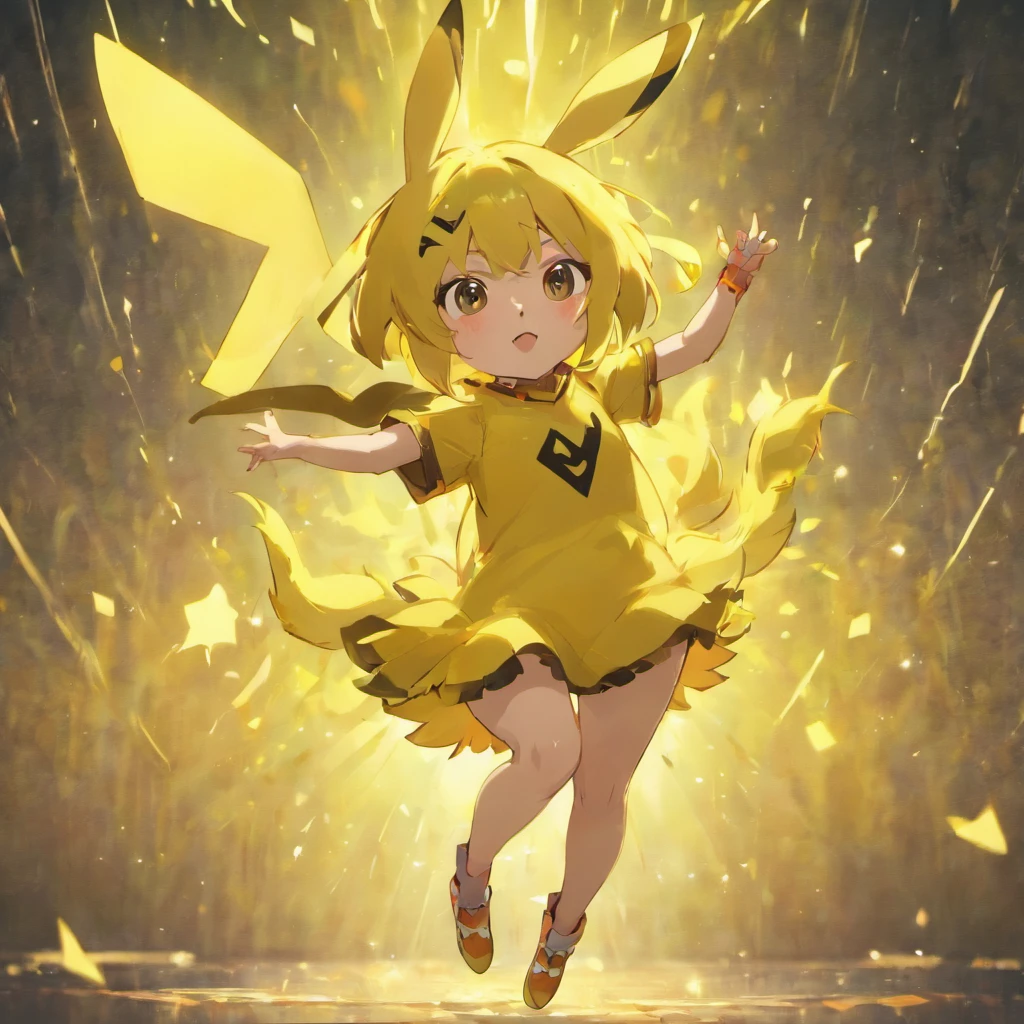 Pikachu,Cute jumps,Current surroundings,Body Stretching,Lightens the skin,top-quality,8K