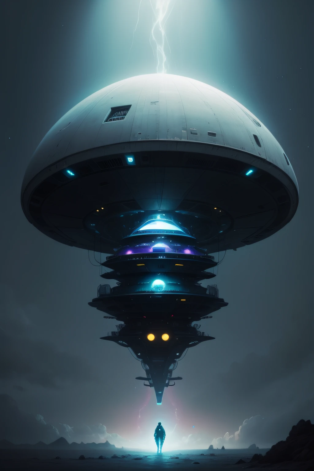 alien ship, colorida, cogumelos, ???, psicodelic