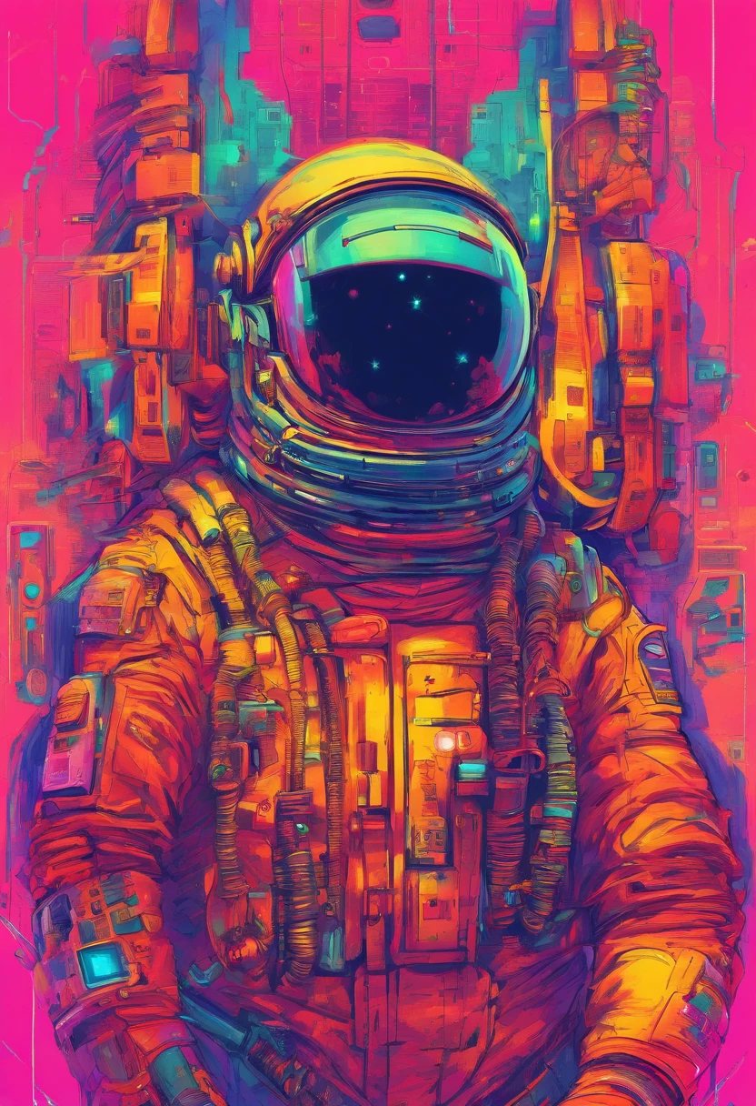 (Altas:1.2), capacete de astronauta, astronauta profissional, gravata e terno detalhados, realistic lighting, cores vibrantes, foco nítido.