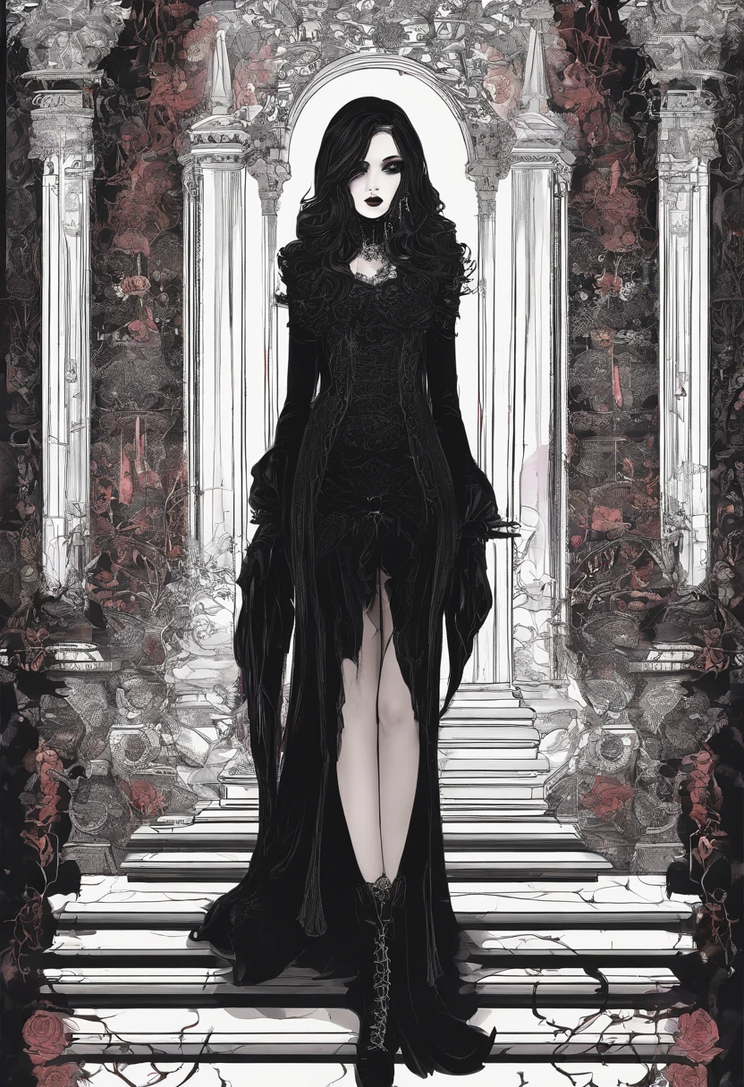 mulher sexy com seios amostra, ((topless)), roupas de couro, detalhes intricados, realista, castle in distance, vintage