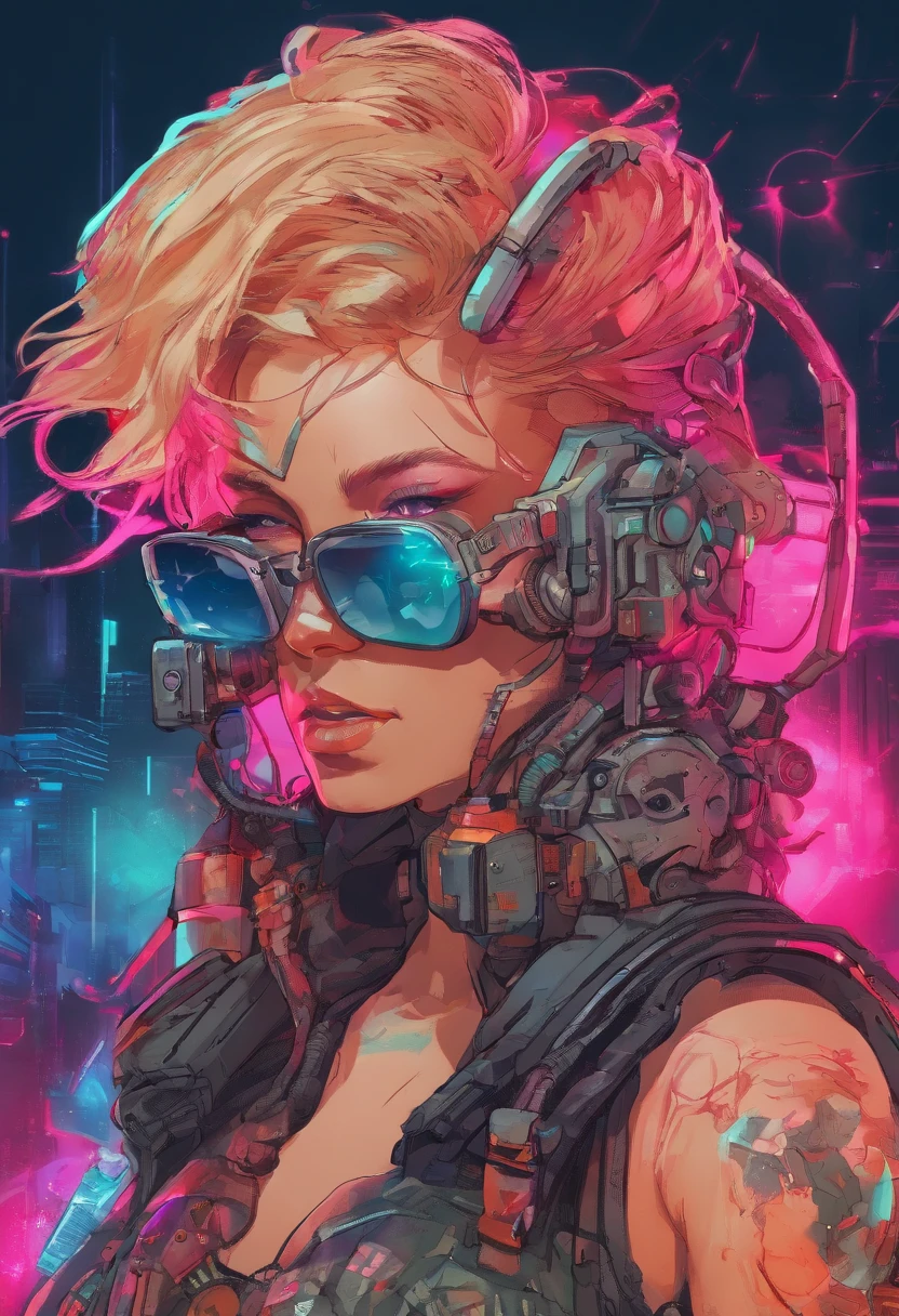 (altamente detalhado: 1.2), (canon EOS R6 melhor qualidade: 1.2), (8k: 1.0), (emb-rrf-baixo: 1.0), (lots of large black tattoos on open cybernetic head in the middle showing the inside, Rosto detalhado, Hyper detailed eyes and wearing high-tech sunglasses with holographic display 1.2), foco nítido (foto premiada: 1.2), (subsurface scatter: 1.2), (subsurface scatter: 1.2). 1.1) (um belo ciborgue ultra-detalhado: 1.2), ( cabelos hiperdetalhados: 1.2), (corpo maravilhoso: 1.2), (corpo inteiro: 1.2), (Dynamic Stance :1.2), brilho neon, (Detailed cybernetic eyes:1.1), Close-up (hiper-realista:1.2), RPG, estilo cyberpunk 2077, dramatic lighting, (Paisagem urbana futurista altamente detalhada:1.2), (scientific fiction: 1.2). 1.2), fotografia de retrato profissional, por wlop greg rutkowski, jeffrey simpson, alphonse mucha