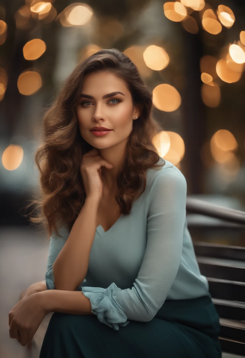 500R,((an woman sitting )),bright background,masterpiece,best quality,super detailed,high resolution,very detailed,8k uhd, (fidelity, fidelity: 1.5) , realistic, (natural light), (bokeh: 1.5), (depth of field), bokeh background, amazing, fine detail, best, high quality, RAW photo, pureerosface_v1,