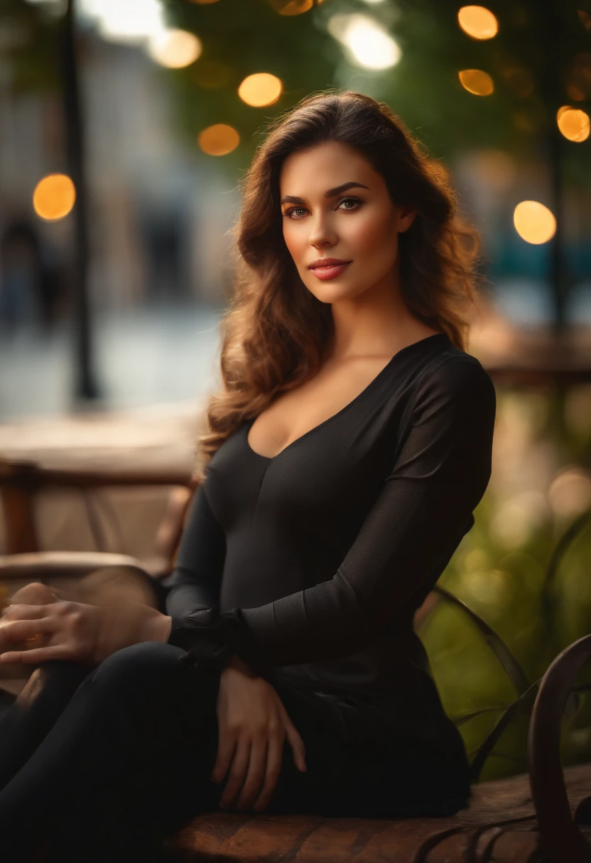500R,((an woman sitting )),bright background,masterpiece,best quality,super detailed,high resolution,very detailed,8k uhd, (fidelity, fidelity: 1.5) , realistic, (natural light), (bokeh: 1.5), (depth of field), bokeh background, amazing, fine detail, best, high quality, RAW photo,  pureerosface_v1,