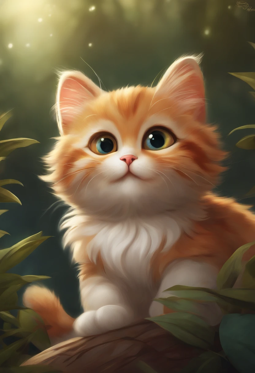 a cute cat , cartoon , artwork , animal , high quality ,cat .
