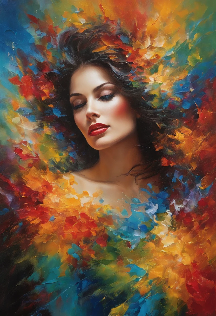 caos, elegante, vivid colors, arte por Anne Bachelier, Atmospheric, a girl, elegante, Borboletas, flores florescendo, em movimento, Dramatic, corpo inteiro, organic composition