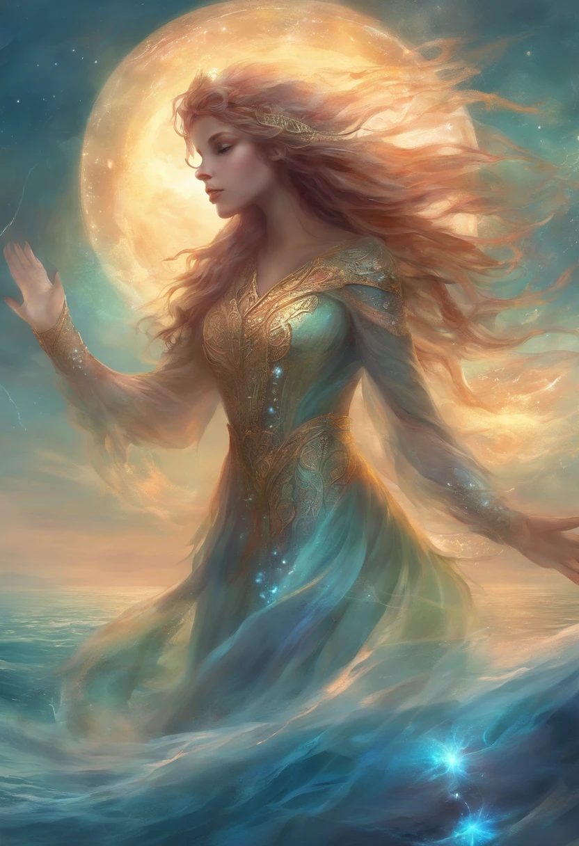 Eliza Tek's qualities as a mermaid , realistic shaded, Fine details. As night fell. very anime style. Ilya Kuvhinov's realistic shadow illumination poster Katsuhiro, Magali Villeneuve, Art germ, Jeremy Lipkin and Michael Garmash, Rob Rey and Miura Kenta style, trending on art station