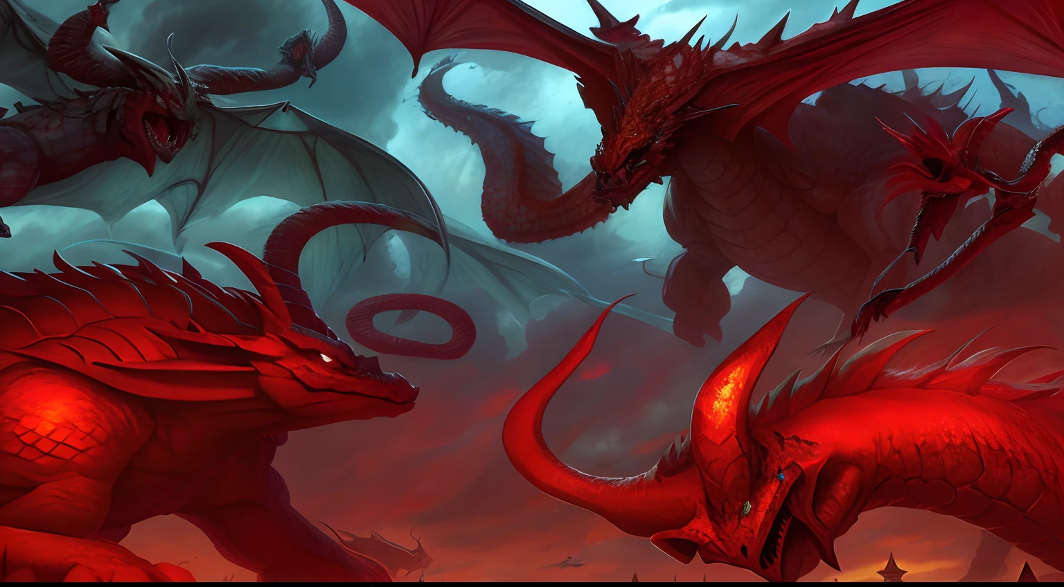 (Dragon Sky Dorado) big breasts and big breasts (Sharp red eyes),closeup release (Blood and fire) Through the nose,Volume scale,high qulity,8K,Many details,Fire particles,Alas,4 legged,Spotted claws,Oro,dangers,firey,dentes pontiagudos,big dragon,gargantuan,threatening,Momentum,Blue scales