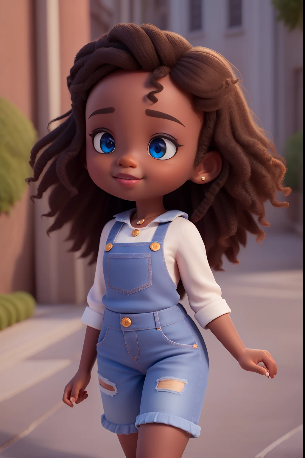 1girl african african dark brown skin:5, realistic shadows, detailed skin, sparkling blue eyes, curly black hair, very detailed, highly detailed 8k face, perfect face shape, perfect full lips, perfect nose, correct beautiful eyes, observant, wedding dress:3.45, hair flowers, masterpiece, best quality, single, jeans, alone, chibi digital