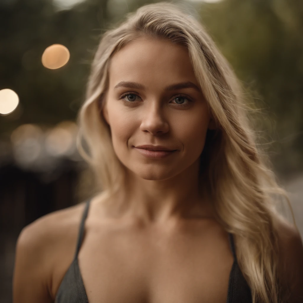 Naked blonde girl showing off her real vagina