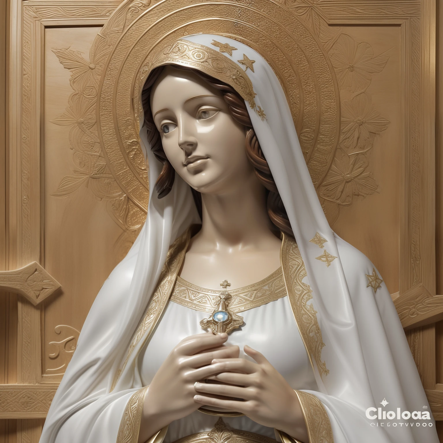 (((Blessed Virgin Mary of Mount Carmel))) Obra maestra, (La mejor calidad: 1.2), (super fine: 1.2), illustration, (extremadamente delicado y hermoso: 1.2), movie angle, flotante, (Hermoso ojo de detalle: 1.1), (detalle luz: 1.1), Movie Lights, Cielo delicado, ojos azules, (Cola de caballo alta: 1.1), capa, ojuelos, cielo estrellado, (light particles: 1.1) dibujo, flor. (Obra maestra), (La mejor calidad), (fotorrealista:1.3), 8k, Textura detallada de la piel, Textura detallada de la tela, Hermosa cara detallada, Detalles intrincados, Ultra detallado (cuerpo de cuerpo entero:1.2)