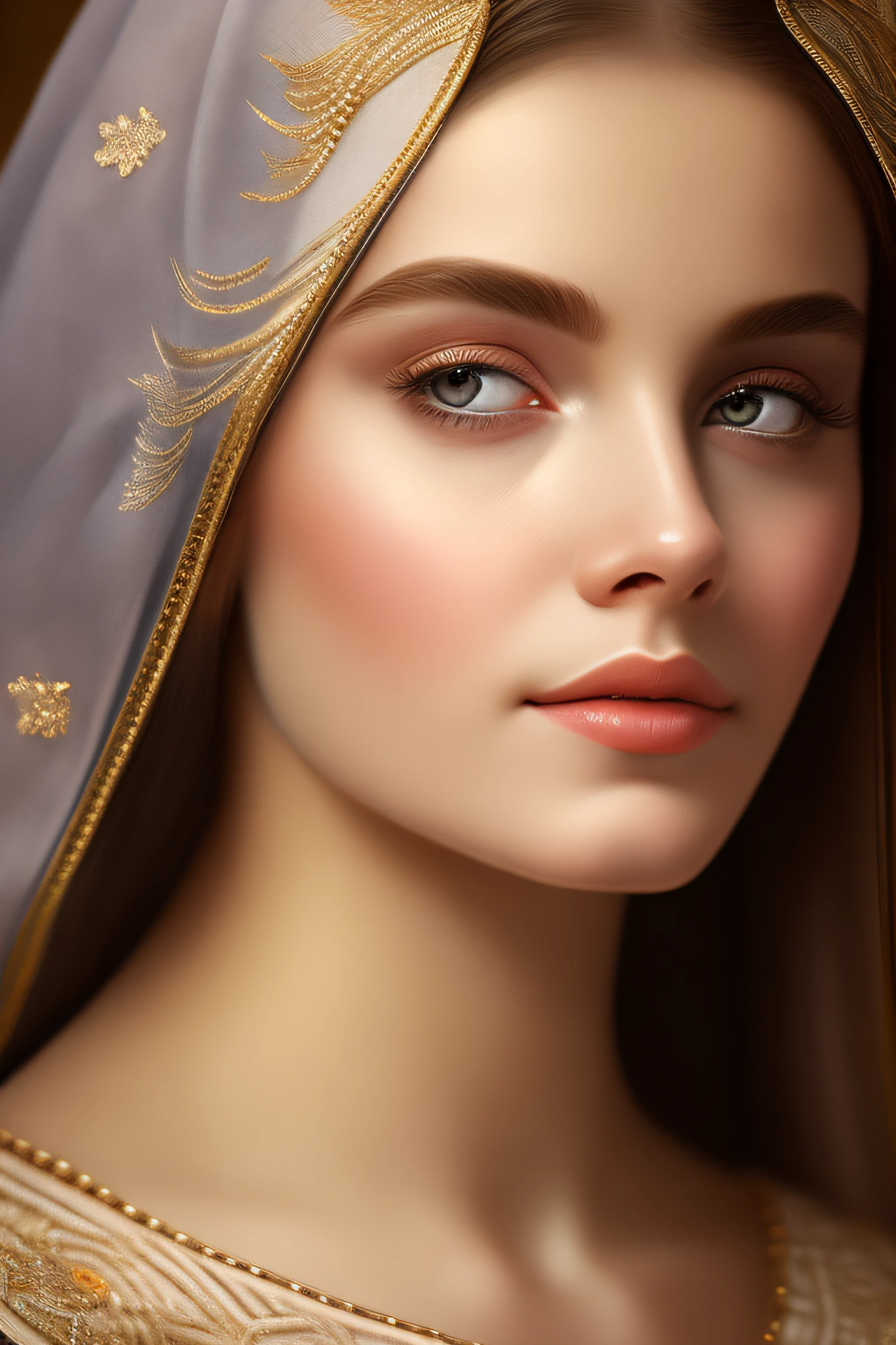 A girl in a Leonardo-style painting,beautiful detailed eyes,beautiful detailed lips,extremely detailed face and eyes,long eyelashes,classic oil painting,impressive brushwork,[subtle lighting],[architectural elements],[dreamy atmosphere],(best quality,4k,8k,highres,masterpiece:1.2),ultra-detailed,(realistic,photorealistic,photo-realistic:1.37),vibrant colors,vivid expression,subtle shading,soft focus,gentle backlighting,subtle color palette
