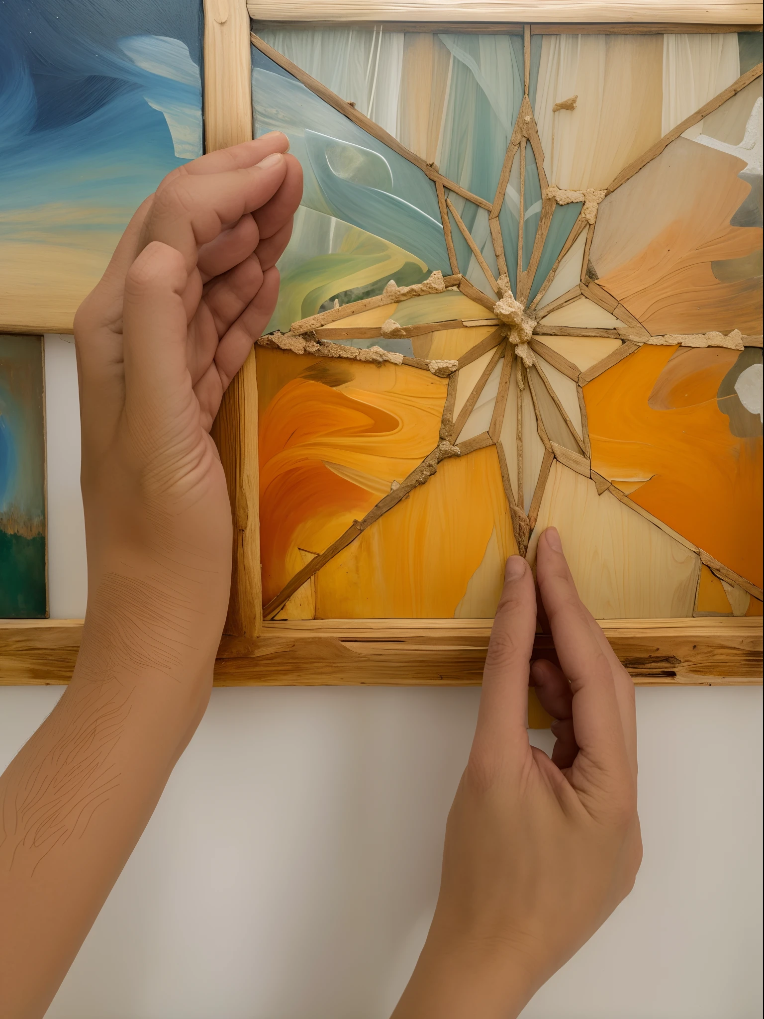 Alguien sostiene una estrella de vidrieras frente a una ventana, Arte de vidrieras, vidrieras maestras, vidrieras rotas, vidrieras rotas, VITRAL, Vidrio manchado, pintura sobre vidrio, intrincadas vidrieras, Crisp Details, Tiro centrado, sobre un fondo oscuro, centrado en el panel, vidriera, obra maestra de arte