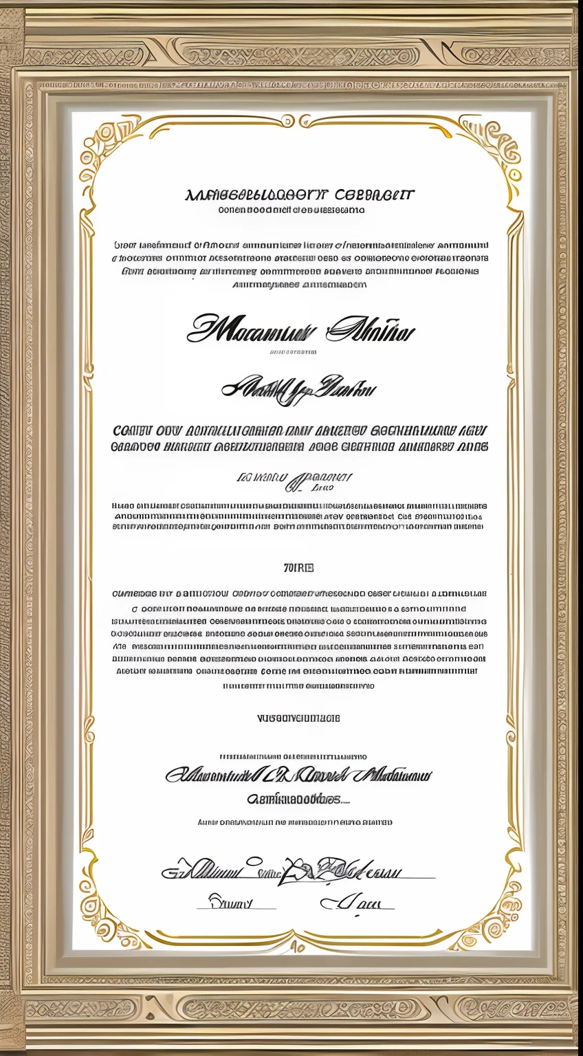 Marrige certificat, cool design, masterpiece, template . Pdf