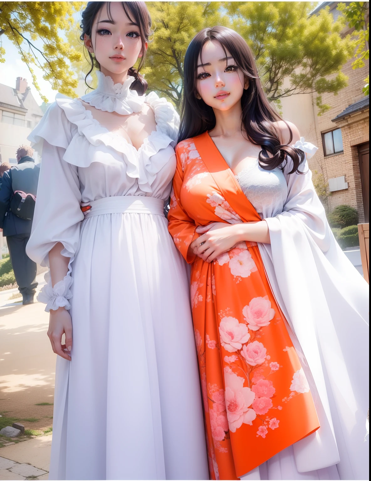 (Shoujo anime:1.37),(8K, RAW photo, Best quality, tmasterpiece:1.2), adolable, Super meticulous, Physical rendering, 超高分辨率, kodakvision color, shot on Arricam LT camera，Background bokeh，sharp fokus，High angle of view，Face up，eye closeds，pursing lips，realisticlying，realisticlying，独奏，realisticlying，best qualtiy，extremely detail face，Extremely detailed eyes and face，beatiful detailed eyes，absurderes，Incredibly Ridiculous res，haunting smile，messy  hair，Floating hair, head looking up，Naked，full bodyesbian，(Realistic breasts)