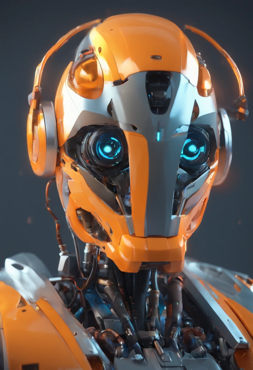 ai , robot , head of an robot , 4k .