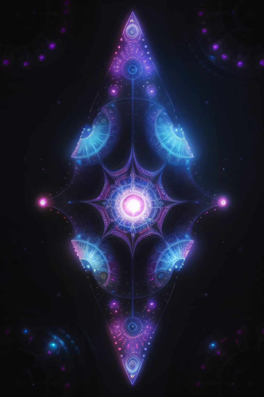 nave espacial alienigena colorida psicodelica fractal, Psychedelic, arte, Fractalien, portal, cosmico, factal, sol
