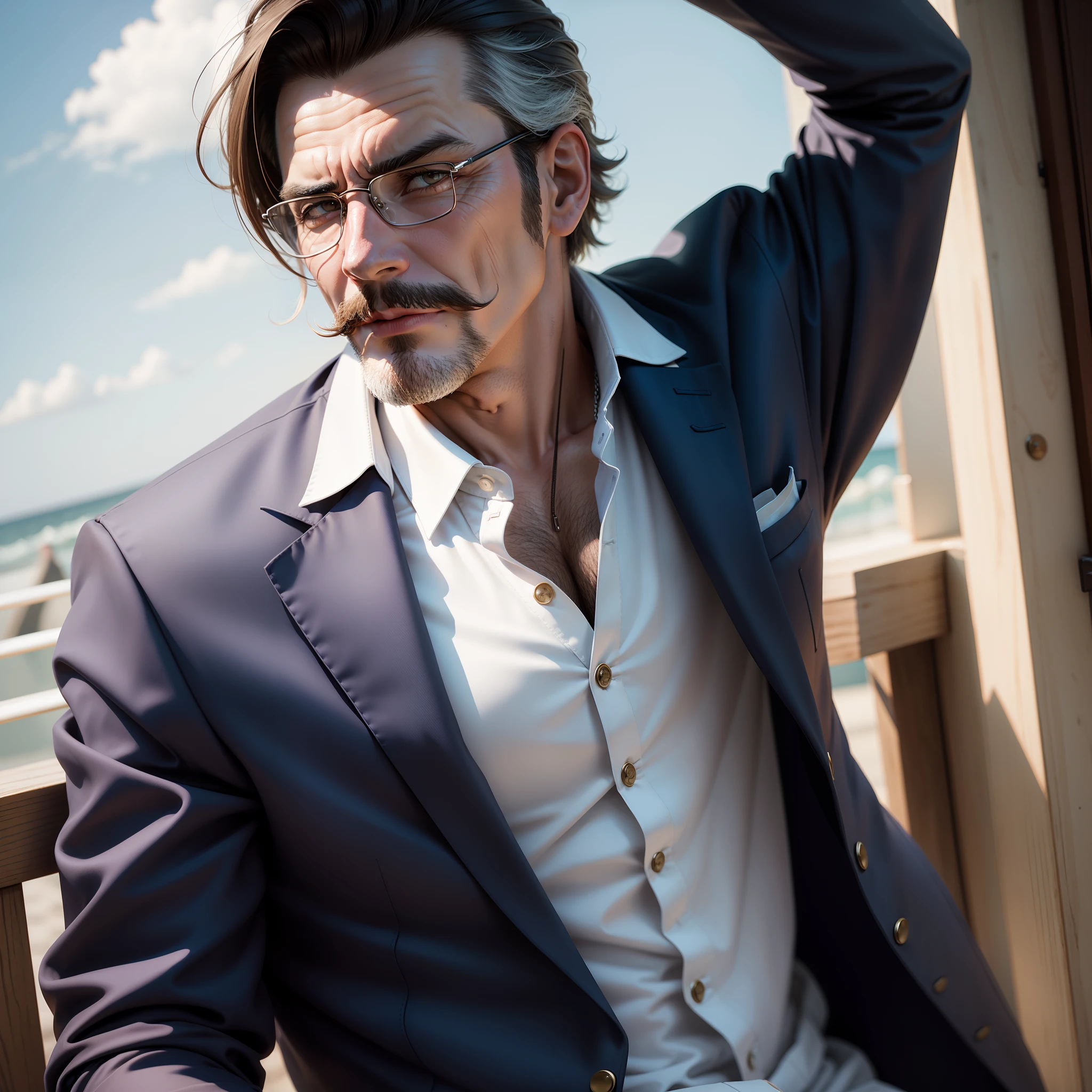 Dandy middle-aged man