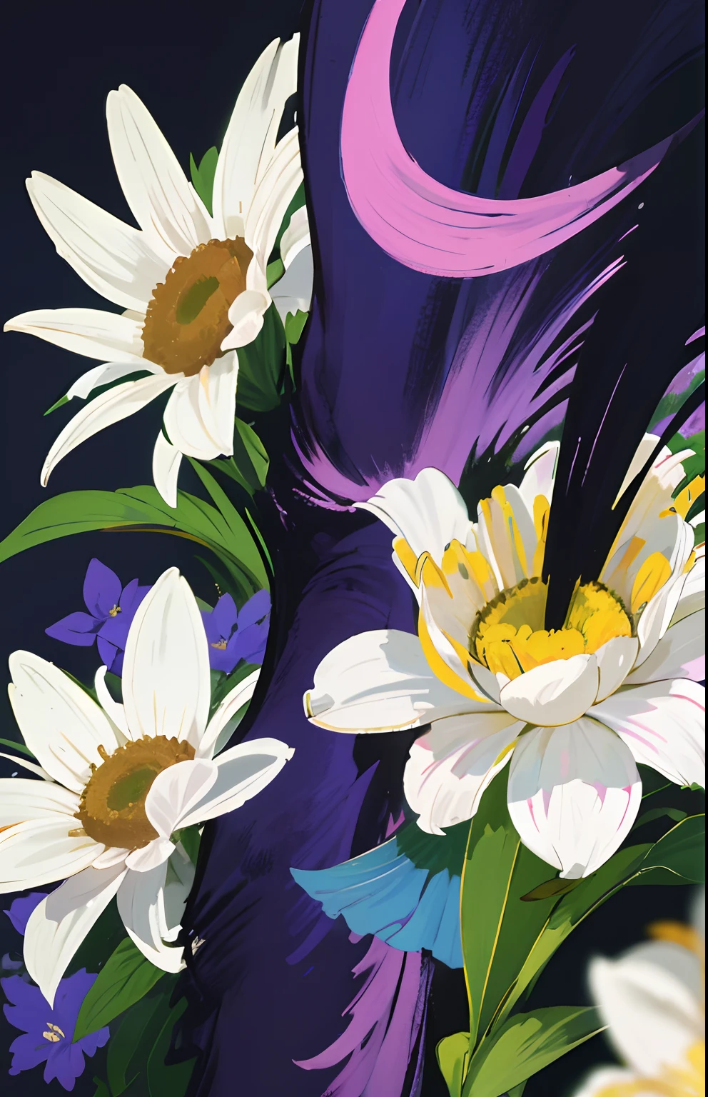 (Obra maestra, La mejor calidad), trasero, Closeup, fondo, (bragas florales), colores vibrantes, highest qualityr, Detalles asombrosos, Arte lineal, De color, ambiente oscuro, futurista