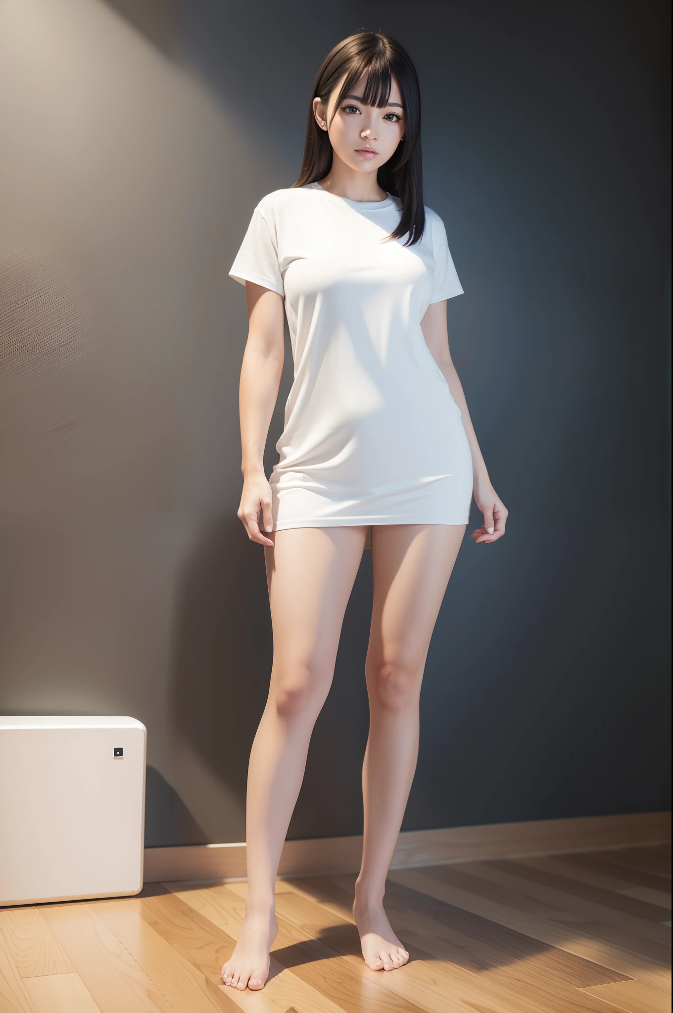 Realistic, full body portrait, Vtuber painting on PC, miscellaneous rooms, super detailed