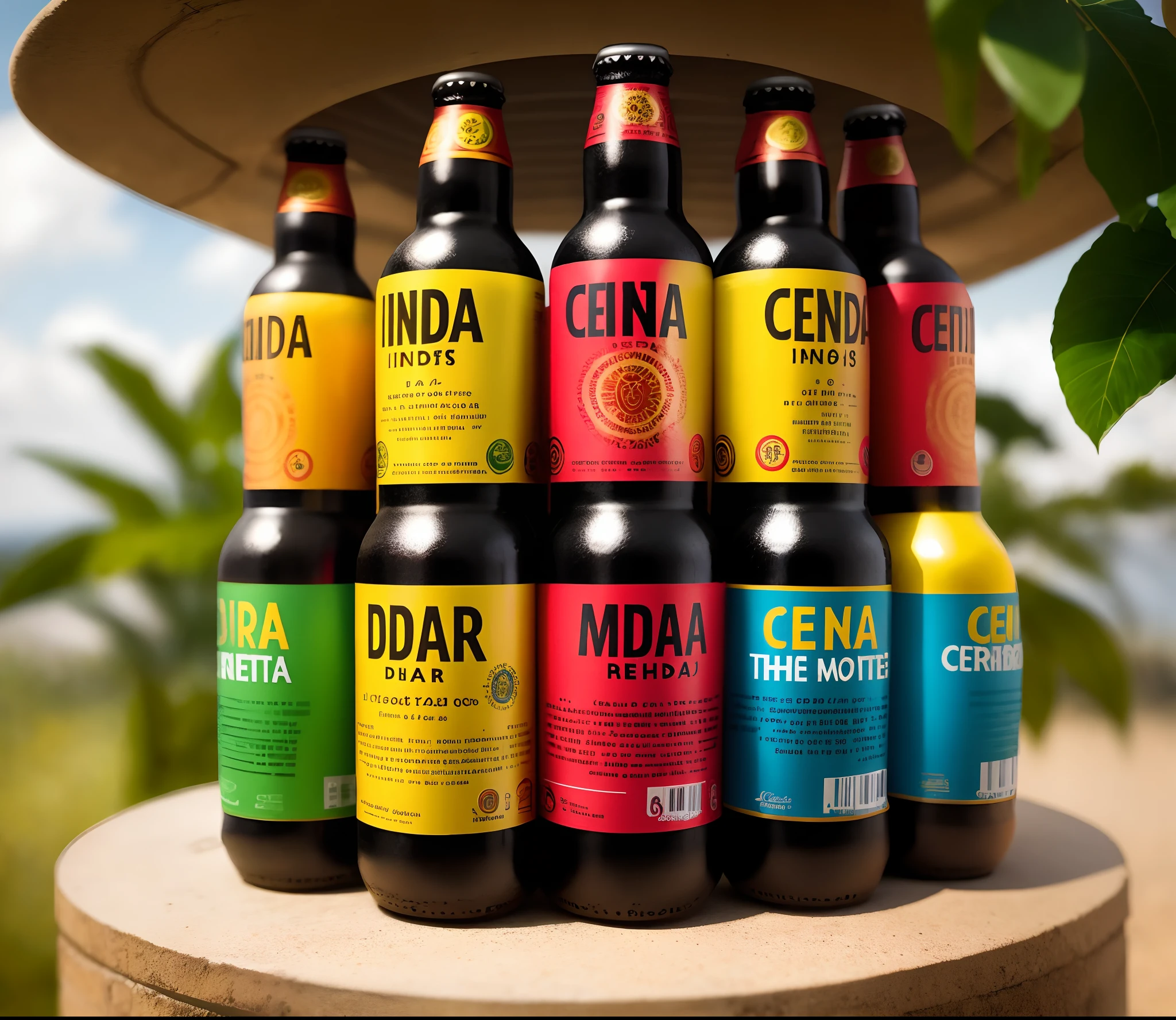 there are four bottles of beer in a wooden crate, album artwork, album cover, album art, album art cover, goto fujita, 256x256, 2 5 6 x 2 5 6, promo art, thumbnail, various artists, beer advertisement, description, ad image, by Julio González, album, q, package cover