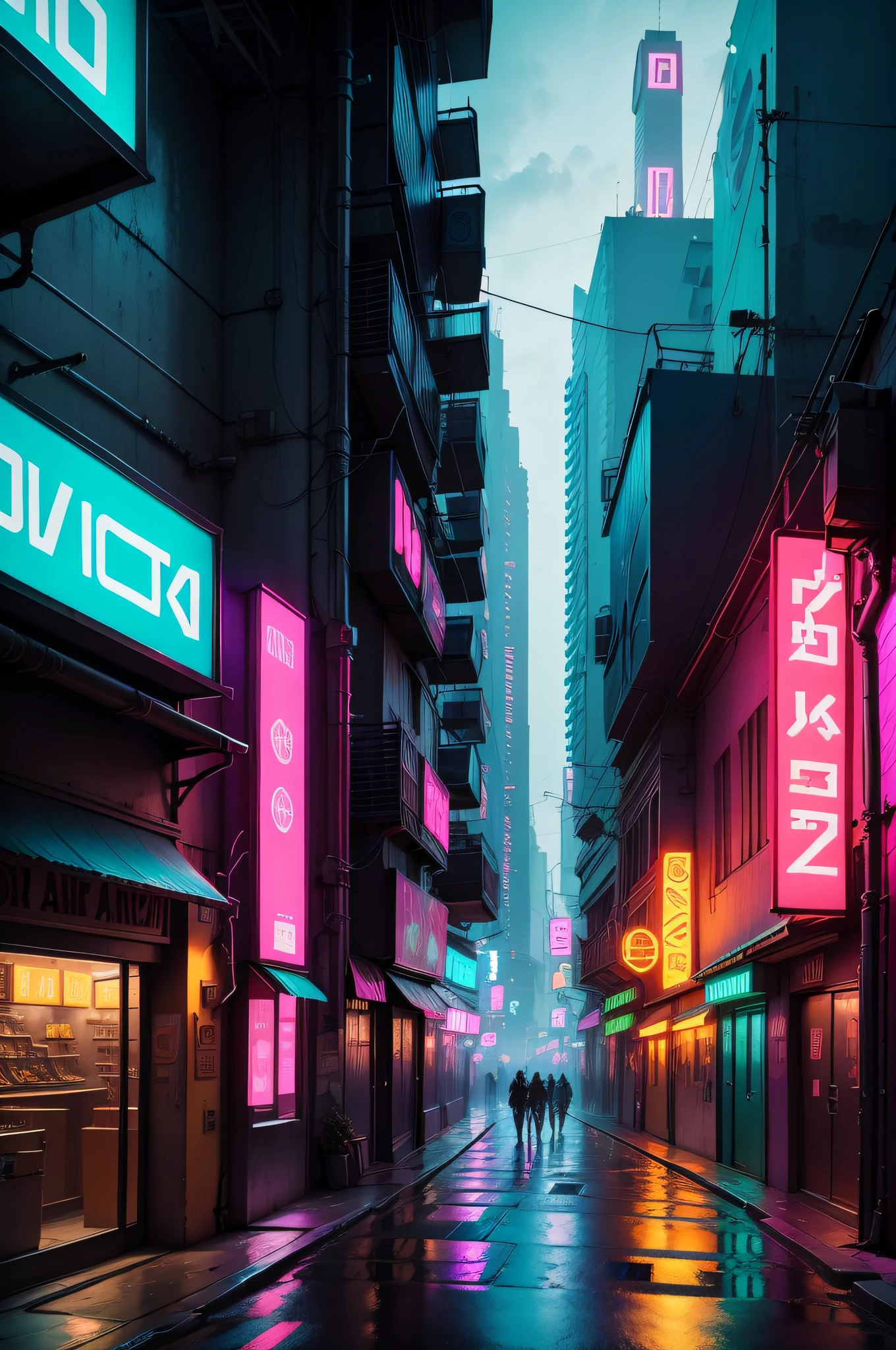 Neon city streets with neon buildings and neon lights, Neon Cyberpunk City detalhado, neon city, na empresa cyberpunk city, neon cyberpunk, paisagem da cidade cyberpunk, estilo de arte cyberpunk, em uma cidade cyberpunk futurista, Cyberpunk Luzes Neon, cyberpunk neon, Beco Cyberpunk, CIDADE CYBERPUNK, neon futurista cyberpunk, cyberpunk dreamscape, Rua Cyberpunk, Fundo Cyberpunk, cyberpunk with neon lighting, cyberpunk illustration