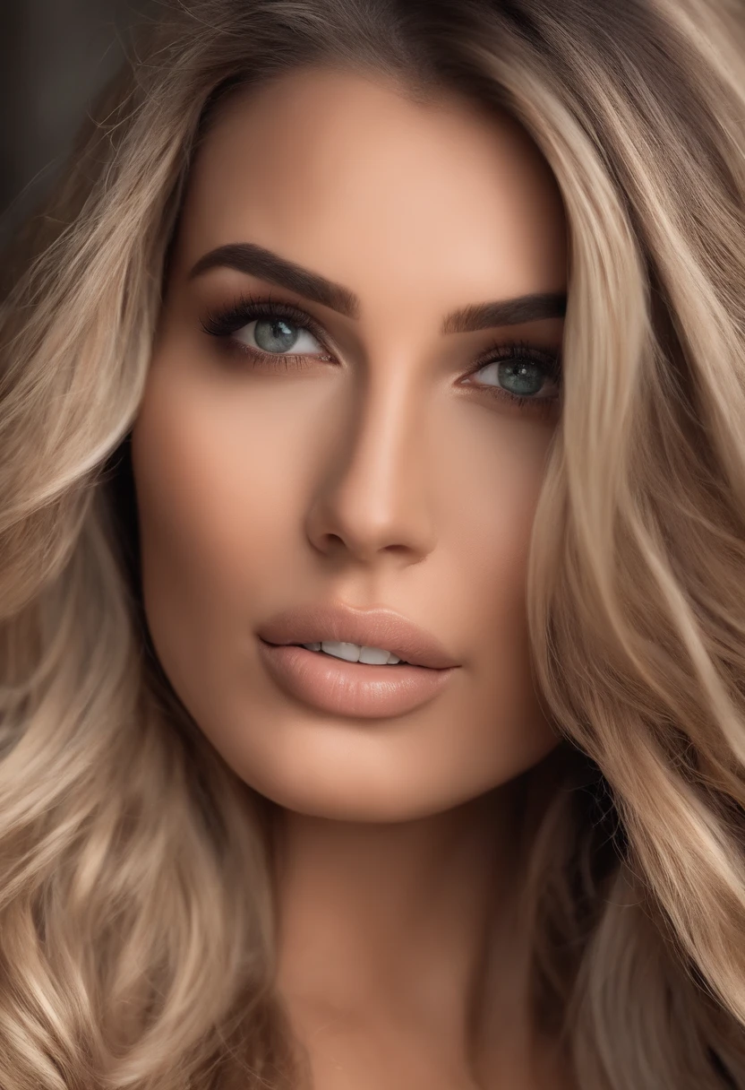 Realistic, (Mulher branca deslumbrante), rosto perfeito, rosto delicado, rosto lindo, cabelos loiros, sorridente, toned physique, barnet, toned physique, corpo perfeito, coxas grossas, bumbum grande, seios grandes, loiro, na praia