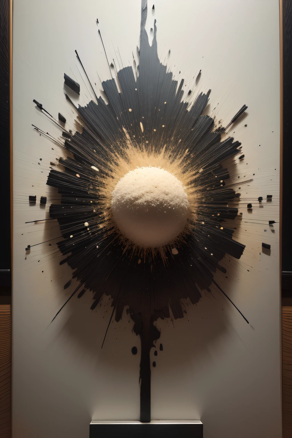 Iron filings bend,
Magnets sculpt the subtle chaos,
Art in flux, suspend.