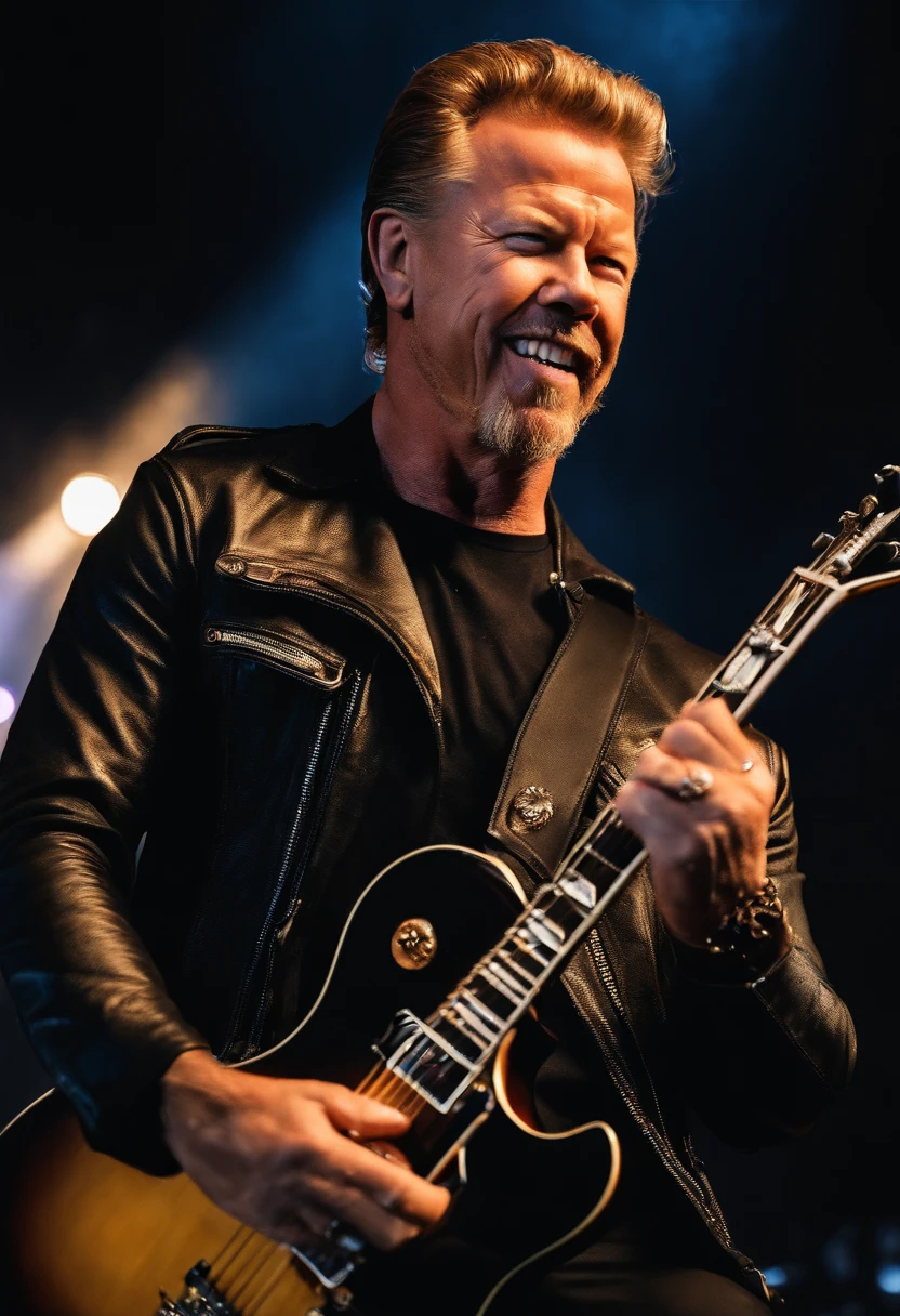 portrait of James Hetfield,Masterpiece,Best Quality,Cinematic photography of a ganger , epic lighting, rocker