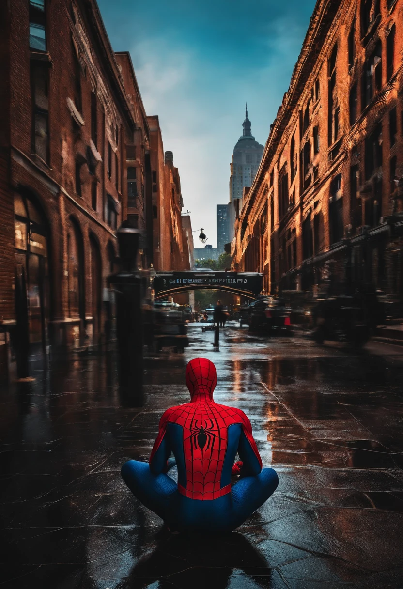 Make me a realistic cover of spider-man in 4K