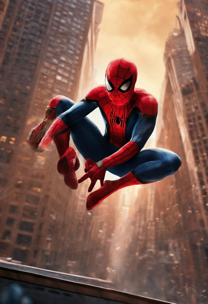 Make me a realistic cover of spider-man in 4K