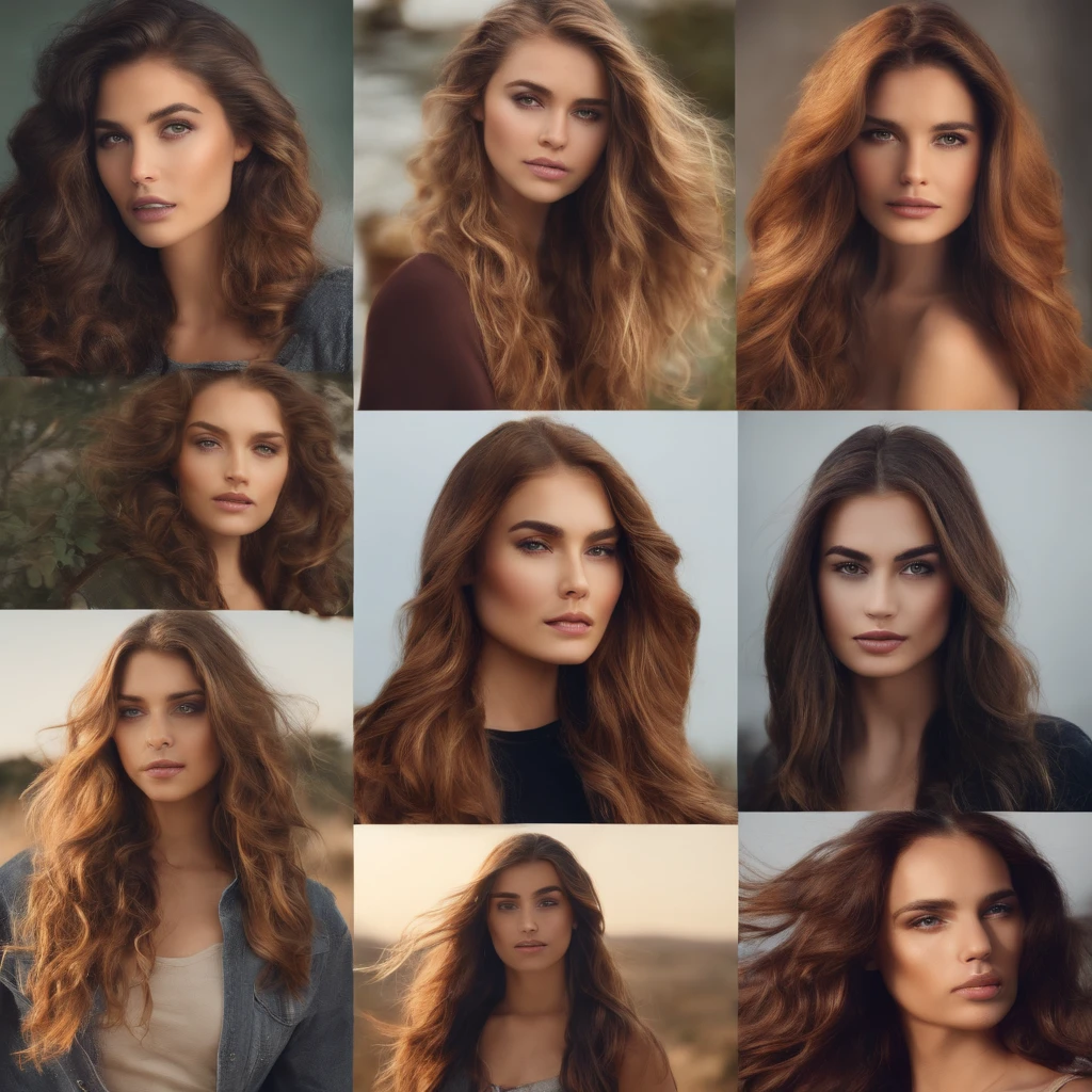 Mulheres de 18 anos cabelos castanhos amarrados no estilo coque imagem frontal